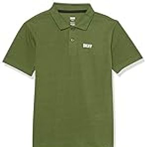 DKNY Boys' Classic Performance Pique Polo Shirt, Olive