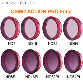 PGYTECH DJI Osmo Action Camera Lens Filters Kits ND4/8/16/32/64 ND4/8/16/32/64-PL Sets for OSMO ACTION Camera Lens Accessories