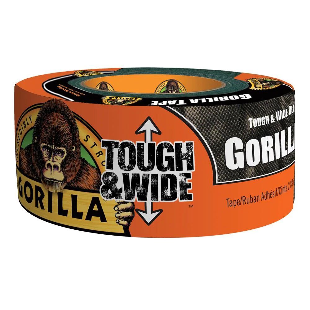 Gorilla Heavy Duty Double Sided Mounting Tape, 1 x 60/120 inches, Black  Industrial Strength