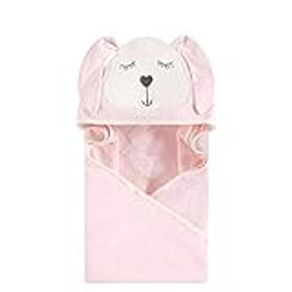 Hudson Baby Unisex Baby Cotton Animal Face Hooded Towel, Modern Bunny, One Size