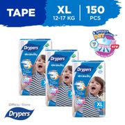 Drypers Wee Wee Dry XL 50s x 3 packs (12-17kg) 150pcs/box (SG Exclusive Pack)