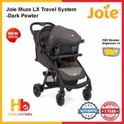 Joie Muze LX Travel System Dark Pewter (Stroller + Juva Carseat)(FOC Stroller Cushion)