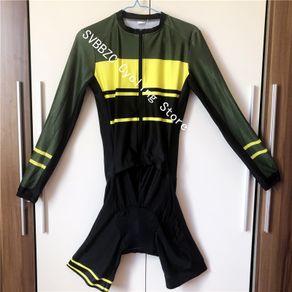 Men's Triathlon Suit Cycling Jersey Jumpsuit Men Long sleeve Cycling Skinsuit Maillot Cycling set Ropa ciclismo 5 colors