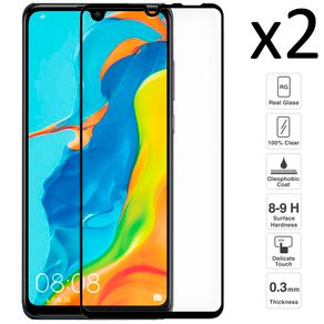 Huawei P30 Lite, Set 2 pieces tempered glass screen protector anti-scratch ultra thin easy to install