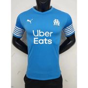 Players issue Marseille away jersey 21/22 Fourth shirt blue top high quality soccer jersi S-2XL