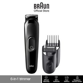 Braun MGK 3320 6-in-1 Multi Grooming Trimmer for Men with Hair Clipper Beard Styler Beard Trimmer & Nose Trimmer Black