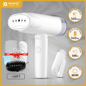 ROSPEC 1200W Foldable Handheld Garment Steamer Electric Steam Ironing Machine Portable Steam Clothes Generator  For Traveling