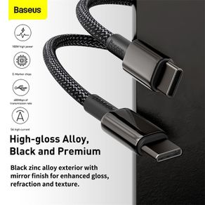 BASEUS 240W 100W 66W True Fast Charge 1m/2m Tungsten Gold Fast Charging Data 5A Cable Type-C to Type-C