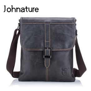 Johnature 2023 New Casual Genuine Leather Crossbody Bags For Women