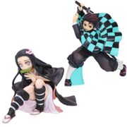 New Kimetsu no Yaiba Demon Slayer Kamado Tanjirou Kamado Nezuko PVC action figure kids model toys Collectible  gift hot sale
