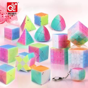 QiYi Jelly Color Speedcube 5 in 1 Set Professional Magic Cube Speed Puzzle  2x2 3x3 4x4 5x5 Pyraminx Original QY Toys Cubo Magico - AliExpress