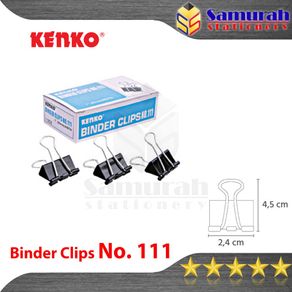 Binder Clips No 111 Kenko / Black Clip No.111 / Medium Paper Clips
