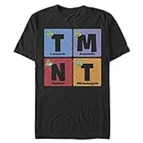 Nickelodeon Big & Tall Teenage Mutant Ninja Elemental Turtle Men's Tops Short Sleeve Tee Shirt, Black, 5X-Large Big Tall