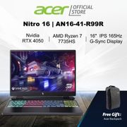 [Ryzen 7 7735HS and NVIDIA RTX4050] Acer Nitro 16 AN16-41-R99R 16-inch WUXGA IPS 165Hz Gaming Laptop