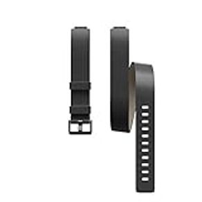 Fitbit Inspire HR & Inspire Accessory Band, Horween Leather Double Wrap, Official Fitbit Product, Black, One Size