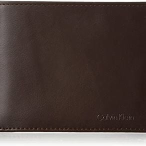 SG SELLER Calvin Klein Mens RFID Blocking Leather Bifold Wallet Brown
