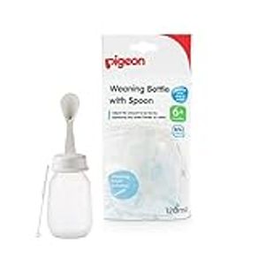 New PIGEON Baby weaning bottle with spoon