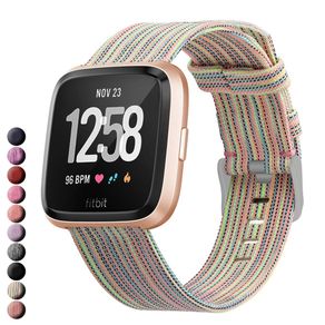 eiEuuk Soft Woven Fabric Wacthband Sport Strap Wristband Compatible with Fitbit Versa/Versa 2/Versa Lite Smart Watch