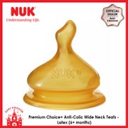 NUK Premium Choice+ Anti-Colic Wide Neck Teats - Latex (6+ months) (L Size)