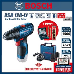 BOSCH GSR 120-LI 12V Cordless Drill Driver Bateri Gerudi Skru GBA 2.0Ah Battery GAL 1210 CV GSR120-LI GSR120 GSR 120
