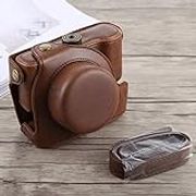 Camera & Photo Accessories Full Body Camera PU Leather Case Bag with Strap for Panasonic LUMIX LX100(Black) (Color : Coffee)