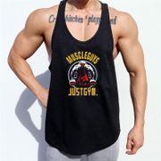 New Brand Mens Muscle Vest Bodybuilding Stringer Tank Top Summer Fitness Men Singlets Cut Off Gym Clothing Mesh Sleeveless Shirt