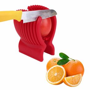 Tomato Lemon Slicer Holder Round Fruits Onion Shredder Cutter Guide Tongs  With Handle Stainless Steel Easy Slicing For Kitchen Cutting Potato  Lime(1pc