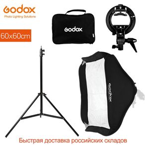Godox 60 x 60cm Flash Speedlite S type Bracket Softbox with 2m Light Stand Kit