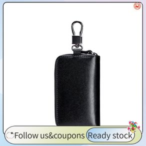 Leather Keychain Men Key Holder Organizer Pouch Split Car Key Wallet Women  Housekeeper Car Key Case Card Keys Pouch Bag