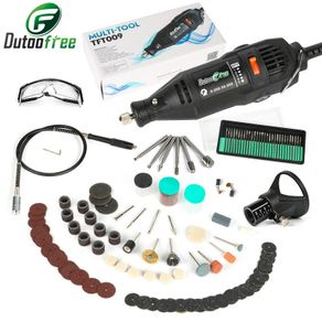 New Upgrade 220V/110V Mini Drill Electric Rotary Tool with Flexible Shaft  and 180pcs Accessories Power Tools for Dremel Electric Drill