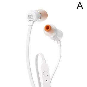 JBL T110 3.5mm Wired Earphones Stereo Music Deep Bass L6E2 S6W3 Earbuds W Control Mic G0T8
