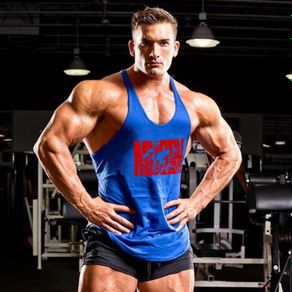 Muscleguys Gyms Tank Top Men Bodybuilding Clothing Y back shirt Fitness Singlets Sleeveless Tanktops Cotton Muscle Vest