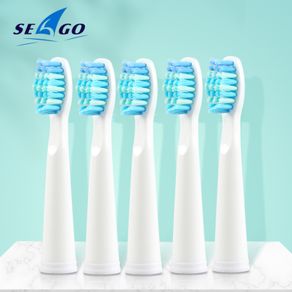 5pcs/lot SEAGO Replacement Brush Heads Sonic Wave Bristles Electric Toothbrush Head Fits for E9/E4/SG515/SG507/SG551/SG575