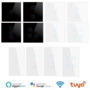Tuya Wifi Wall Switch EU US Smart Touch Light Switch 1 2 3 4 Gang Smart Home APP Remote Control Work with Alexa Google Home
