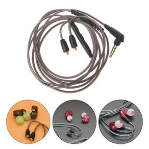 OOTDTY New 3.5mm Earphone Cable Detachable MMCX Cord With MIC For Shure SE215 SE425 UE900 Headphone Wire