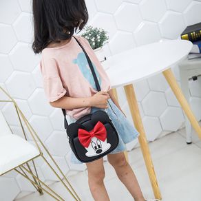 Disney Children's Bag Baby Mini Princess Fashion Girls Handbags Cute cartoon Minnie PU Shoulder Kids Coin Purse
