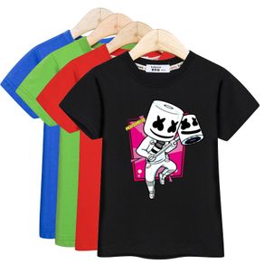 Marshmello kids DJ clothes boys cotton t-shirt fashion short sleeve tops boy shirt