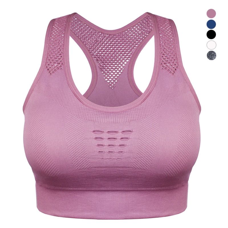 Racerback Sports Bra For High Impact Shockproof Workout Yoga Gym