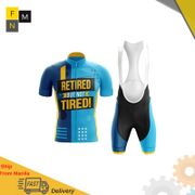 FNM Sports Powerband Cycling Jersey Set for Men Women MTB Bike Clothing Breathable Short Sleeves Top Jersey and Bib Shorts 20D Gel Pad (BIBBAND12)