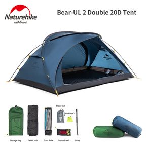 Naturehike Factory sell Bear-UL2 ultralight tent 2 person outdoor camping hiking 4 Season Windproof Tent