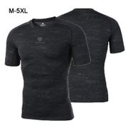 Hot Men's T-shirts Quick Dry Tight Fitness Running T shirts Men Short Sleeve Gym Sport Compression Shirt Men's Sportswear