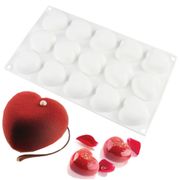Silicone Romantics 15 heart-shaped Mini Cake Mold For Chocolate Desserts Pudding Baking Cakes Decorating Tool Molds Pan