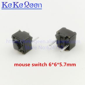 10pcs/lot 6*6*5.7MM 6*6*5.7 6x6x5.7mm touch micro switch Microsoft Lenovo and other mouse switch