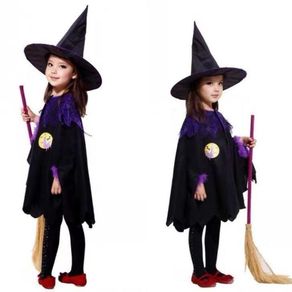 Halloween Children's Costumes Girls Witch Cloak cosplay Little Party Performance