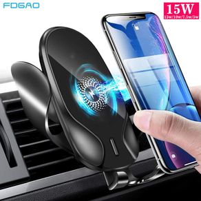 Wireless Charger For IPhone Samsung Fast Charging Car Mount Phone Holder