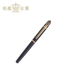 Luxury 8k Gold Pen High Quality Duke Fountain Pen Medium Nib Ink Pen Free Shipping Business Gift Pens Office and School Supplies