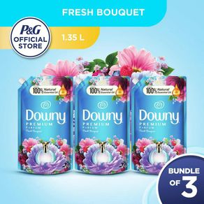 [Bundle of 3] Downy Liquid Concentrate Fabric Conditioner Refill - Fresh Bouquet 1.35L