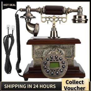 Jumpjump ASHATA Retro Telephone Old Vintage Retro Caller ID Desk Phone Telephone FSK and DTMF Call Screen Telephone Rotary Dial Landline Phone for Home Offic