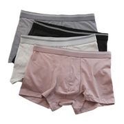 quality cozy modal cotton boxers men Underwear adult plus size pure color male underwear boxers men spring New