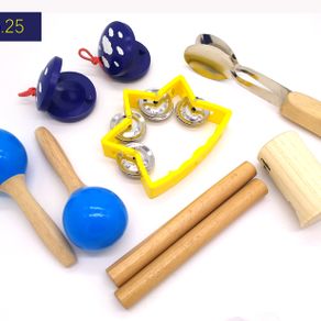 BIG SALE 6pc new musical instruments toy set wooden percussion instruments for baby preschool kids music rhythm educational